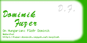 dominik fuzer business card